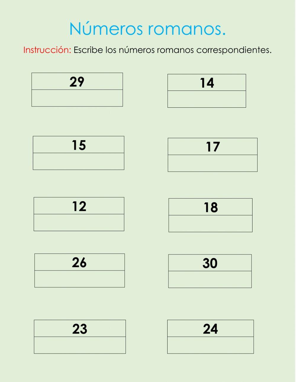 Números romanos Números romanos