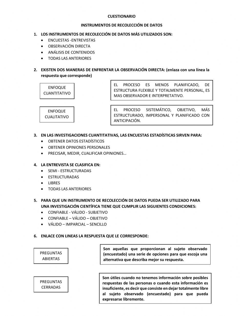 Recolección de datos Recolección de datos