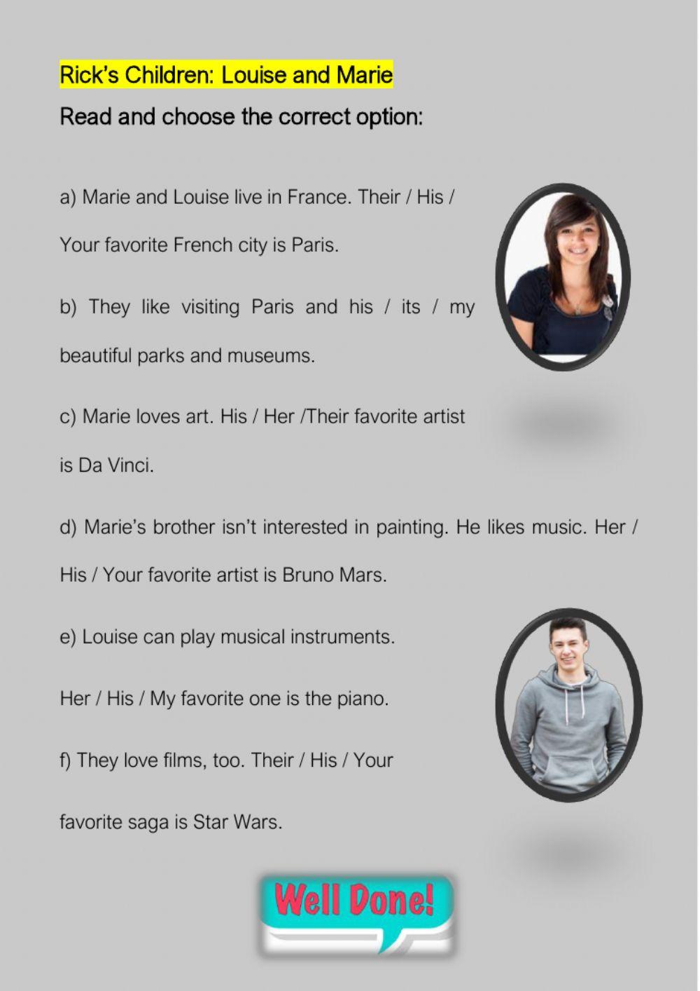 Rick's kids - Possessive adj