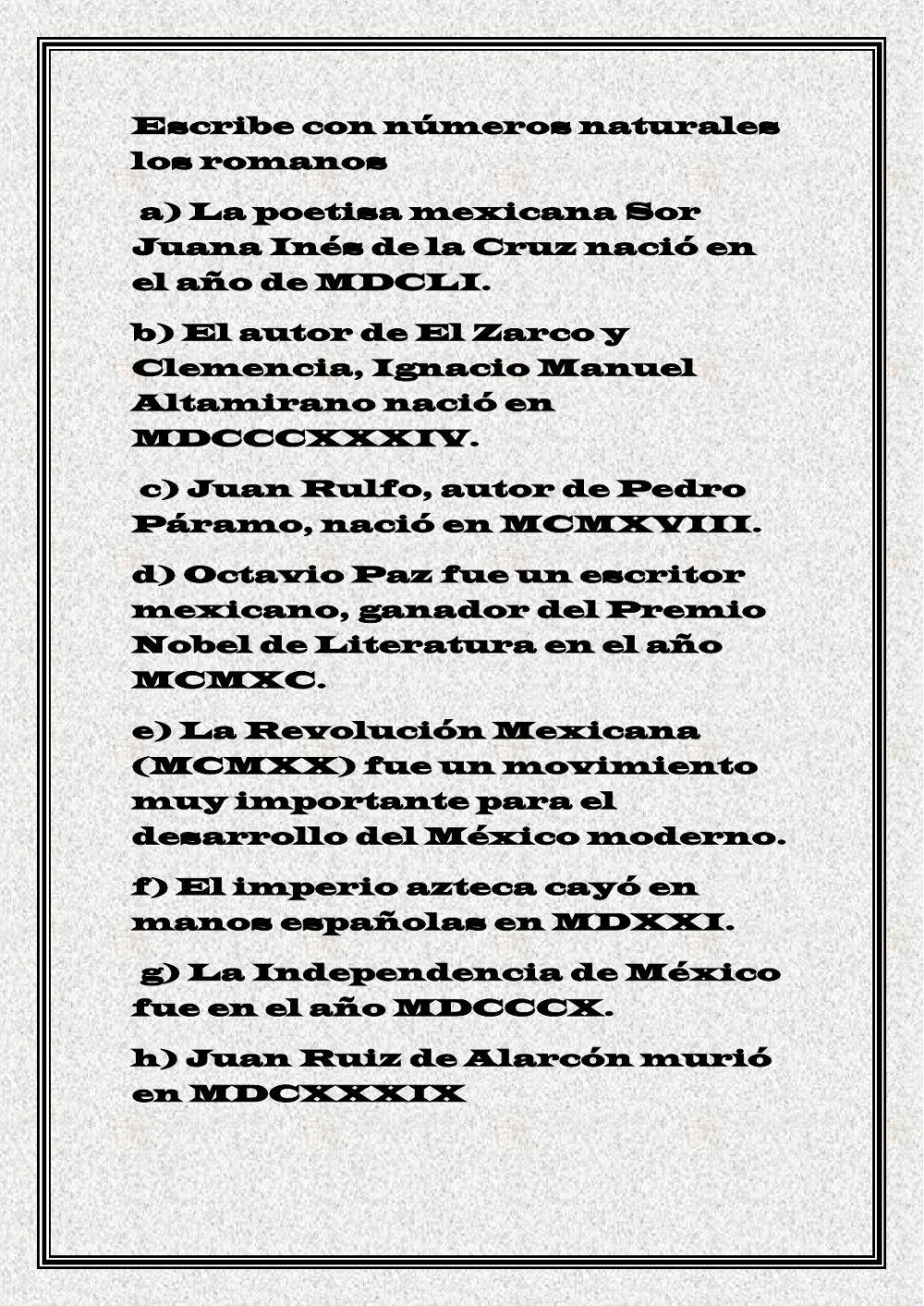 Números romanos Números romanos