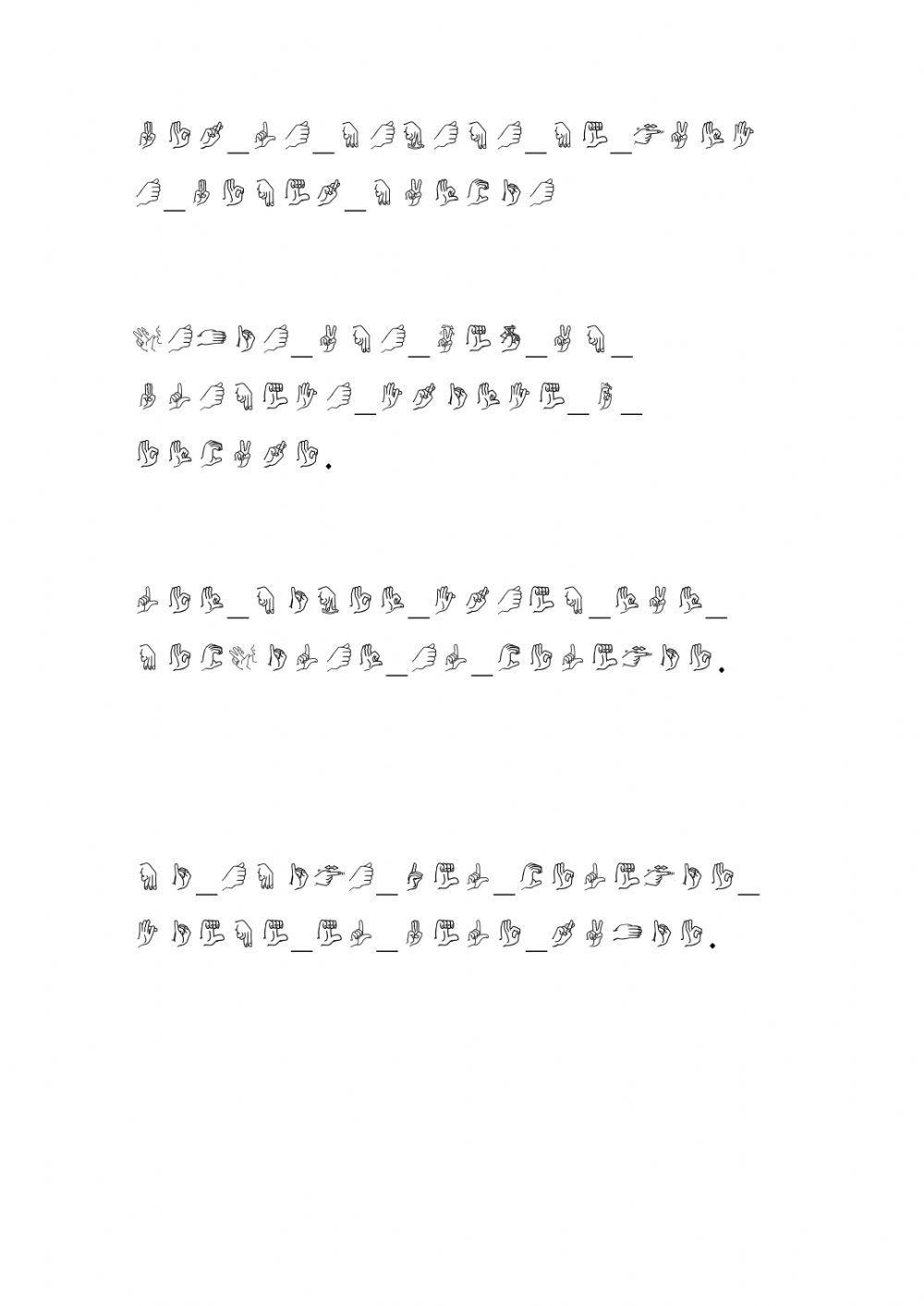 Traducción de frases de la LS al castellano