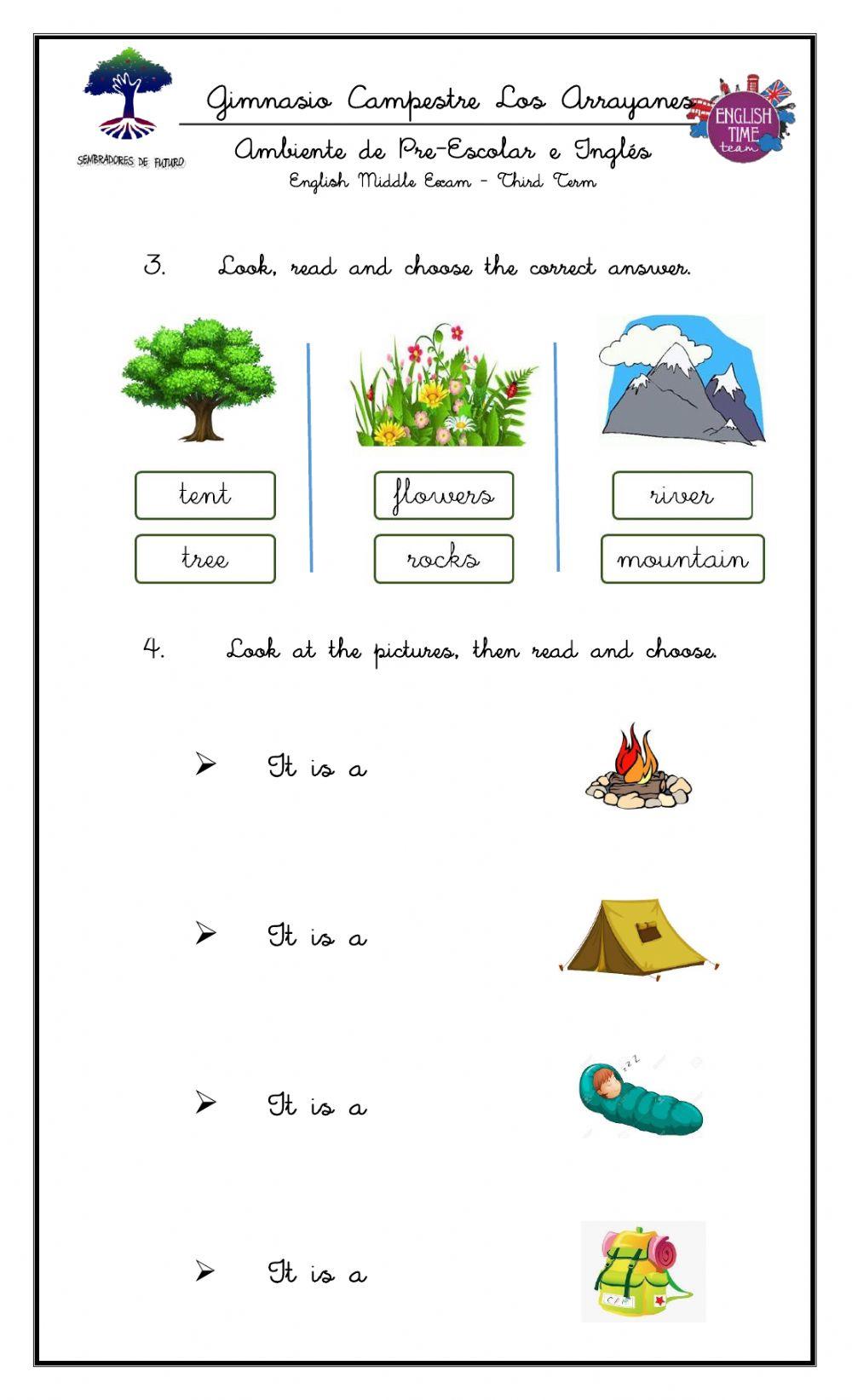 English - Middle Exam Transition