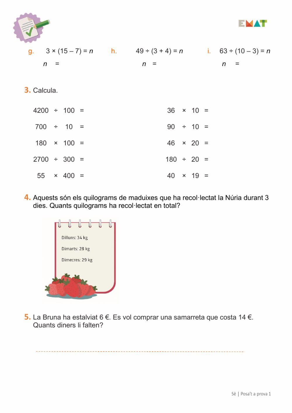 Posat a prova 1. U1 - 5è