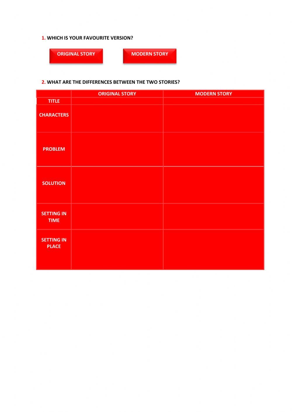 Little red riding hood new and old story