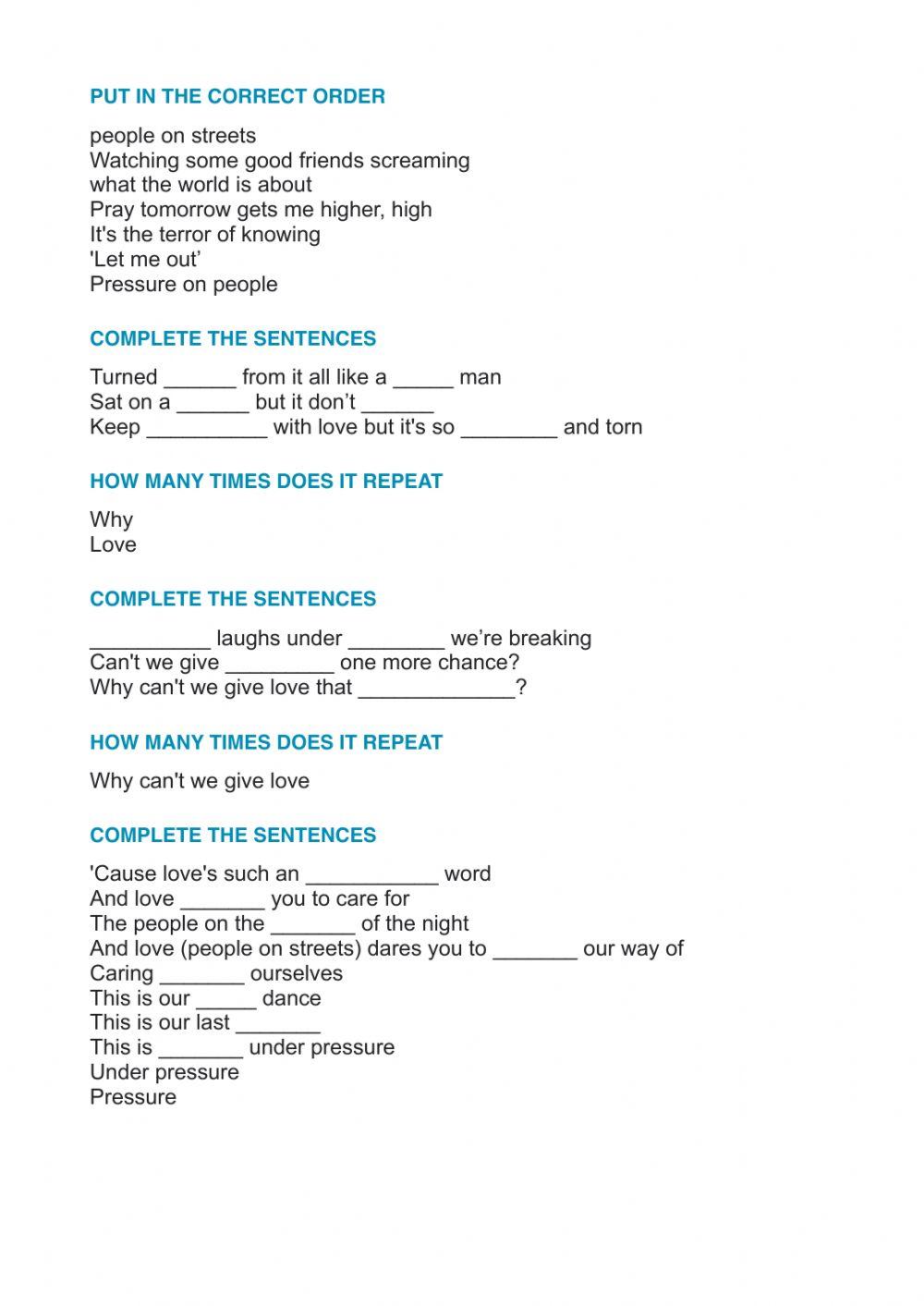 Esl queen under pressure