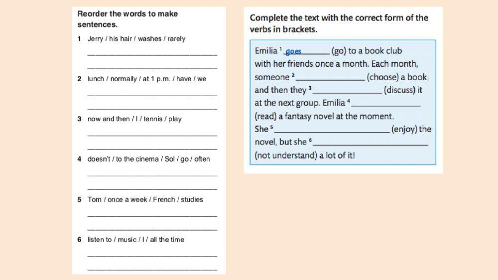 Present Simple vs Continuous 1B