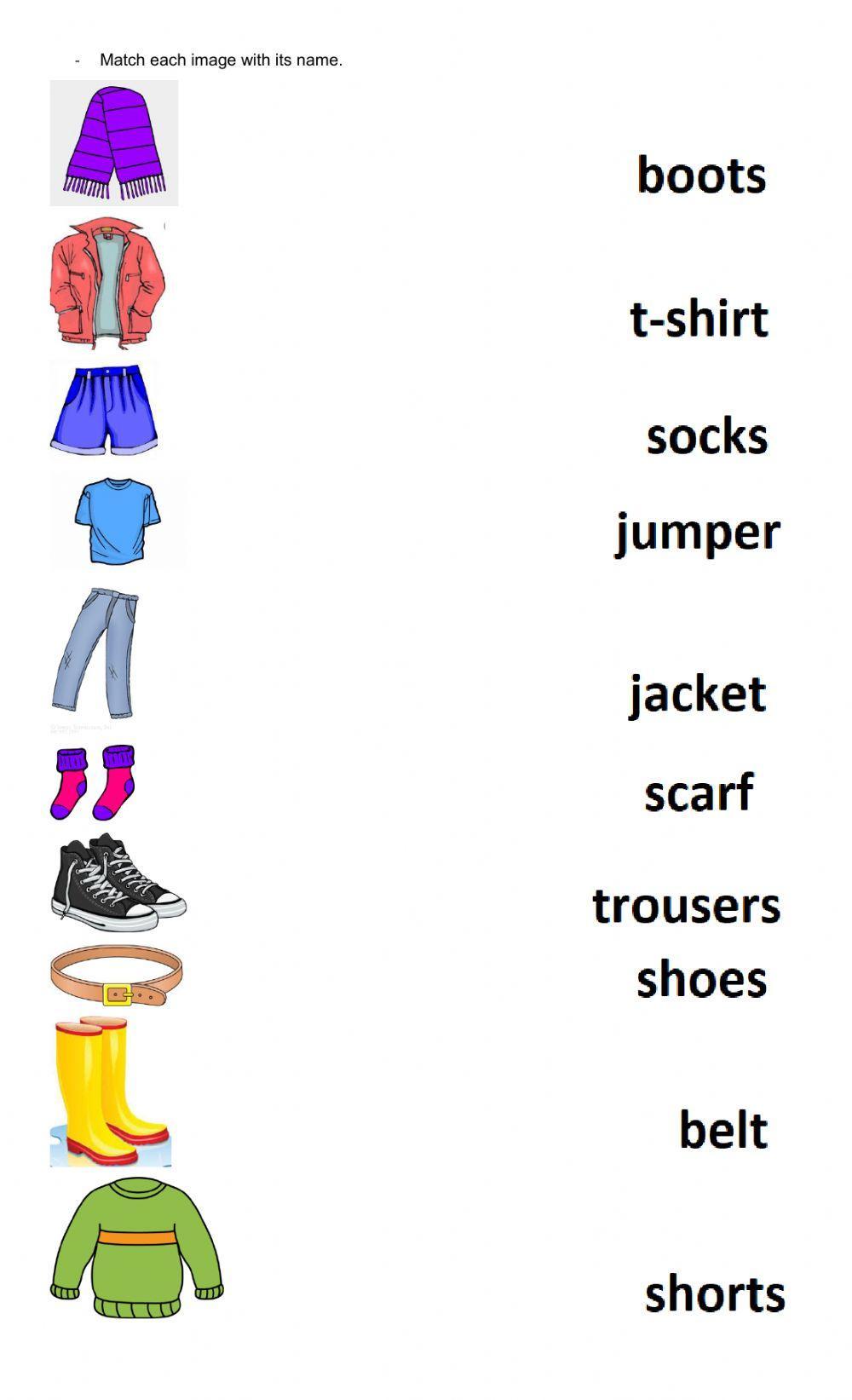 Clothes online exercise for Movers | Live Worksheets