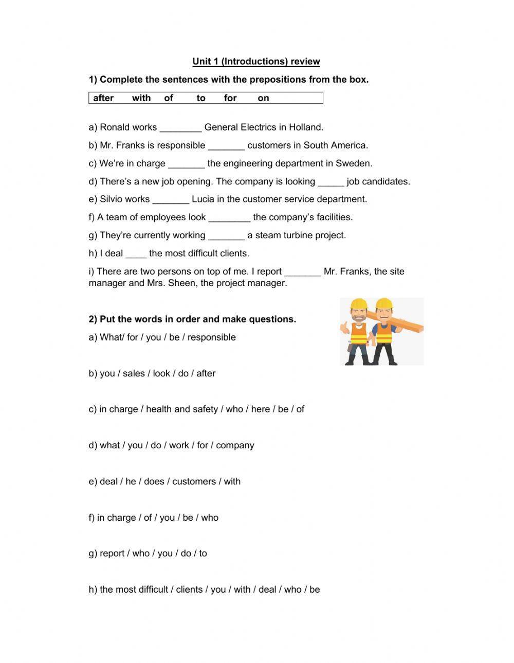 In-company introductions