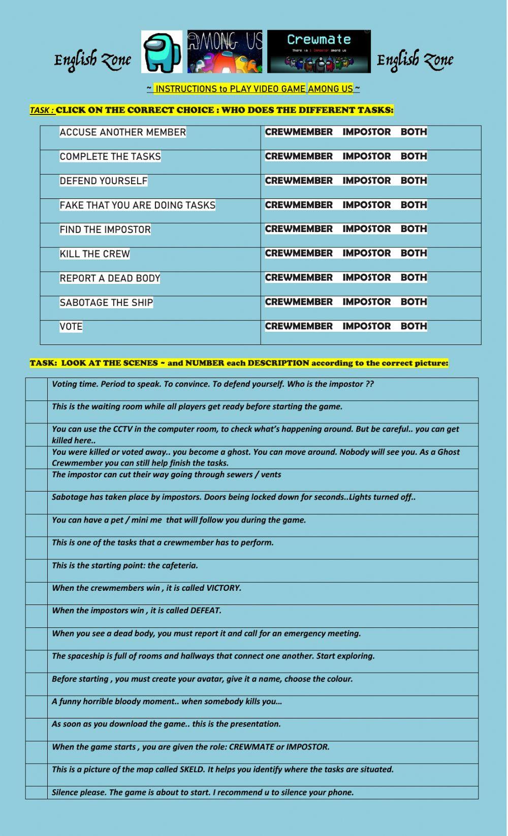 Among us - Following Instructions