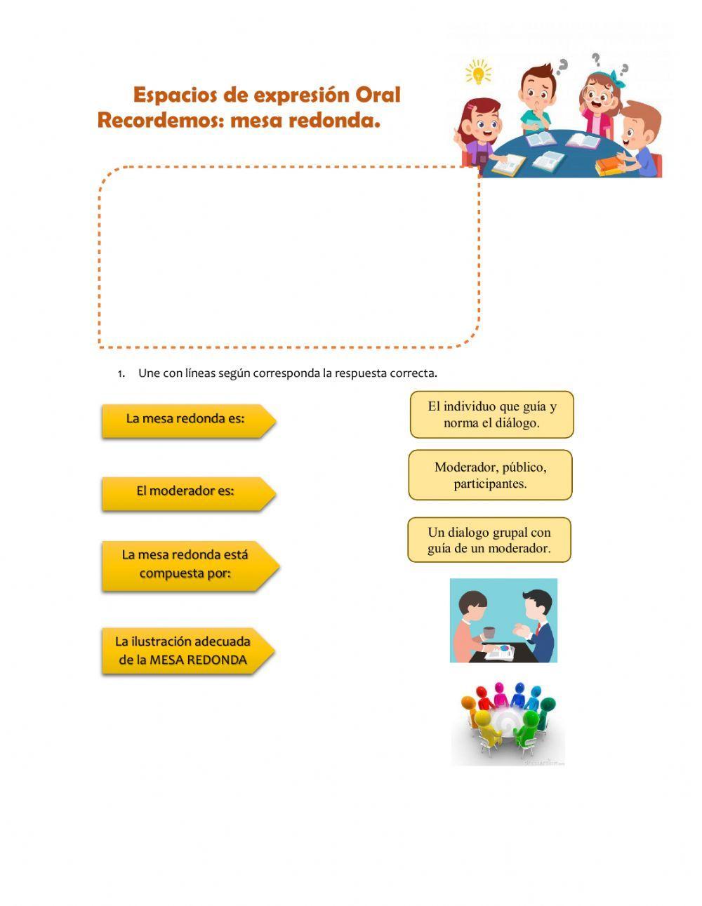 Espacios de expresión Oral: Mesa redonda, foro