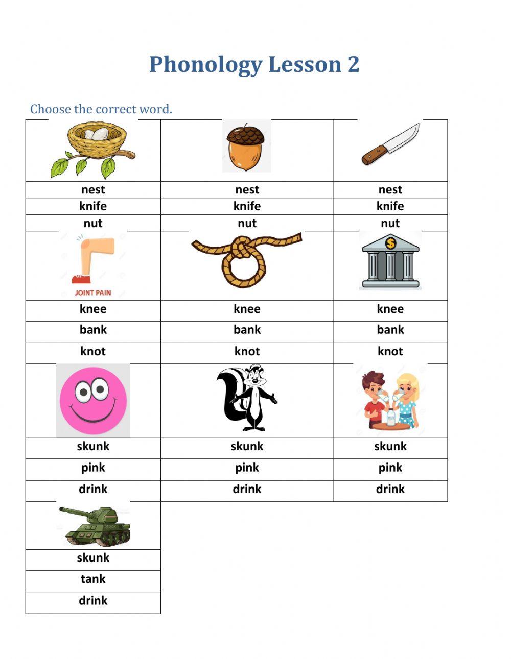 Phonology Lesson 2 Book 1