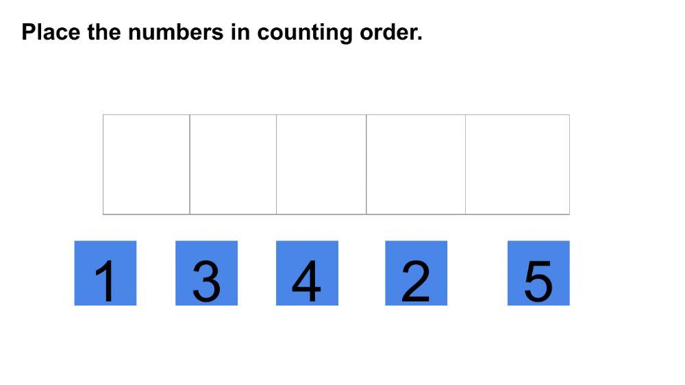 Counting from 1-5