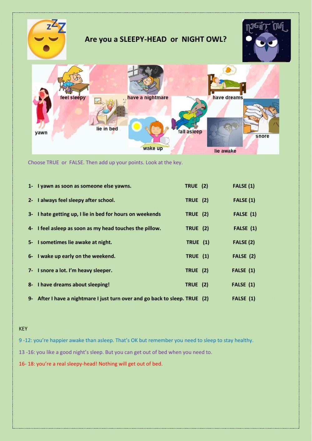 Are you a sleepy-head or a night owl?