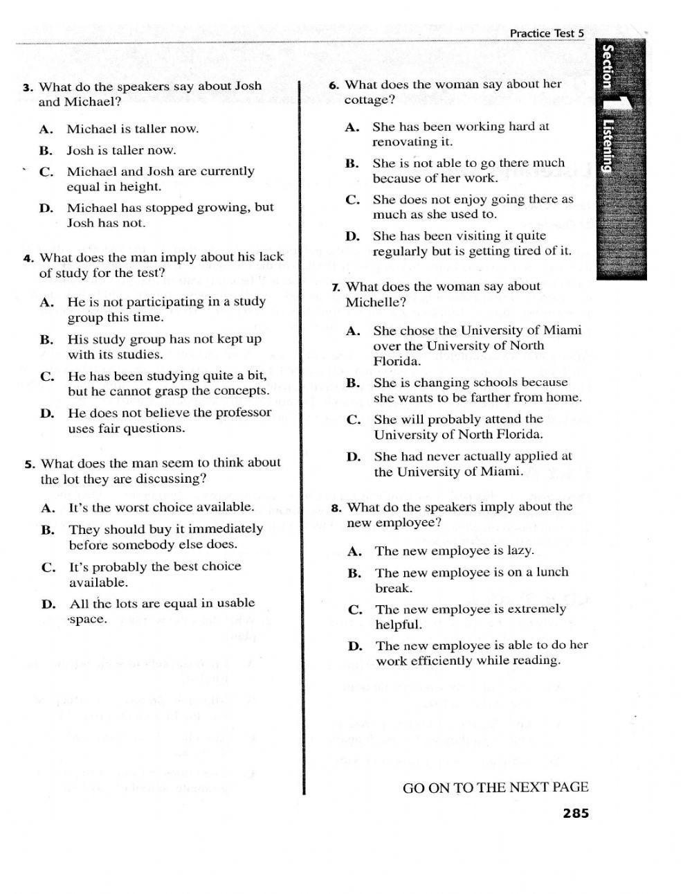 Esli Toefl 2. Listening Section 2020