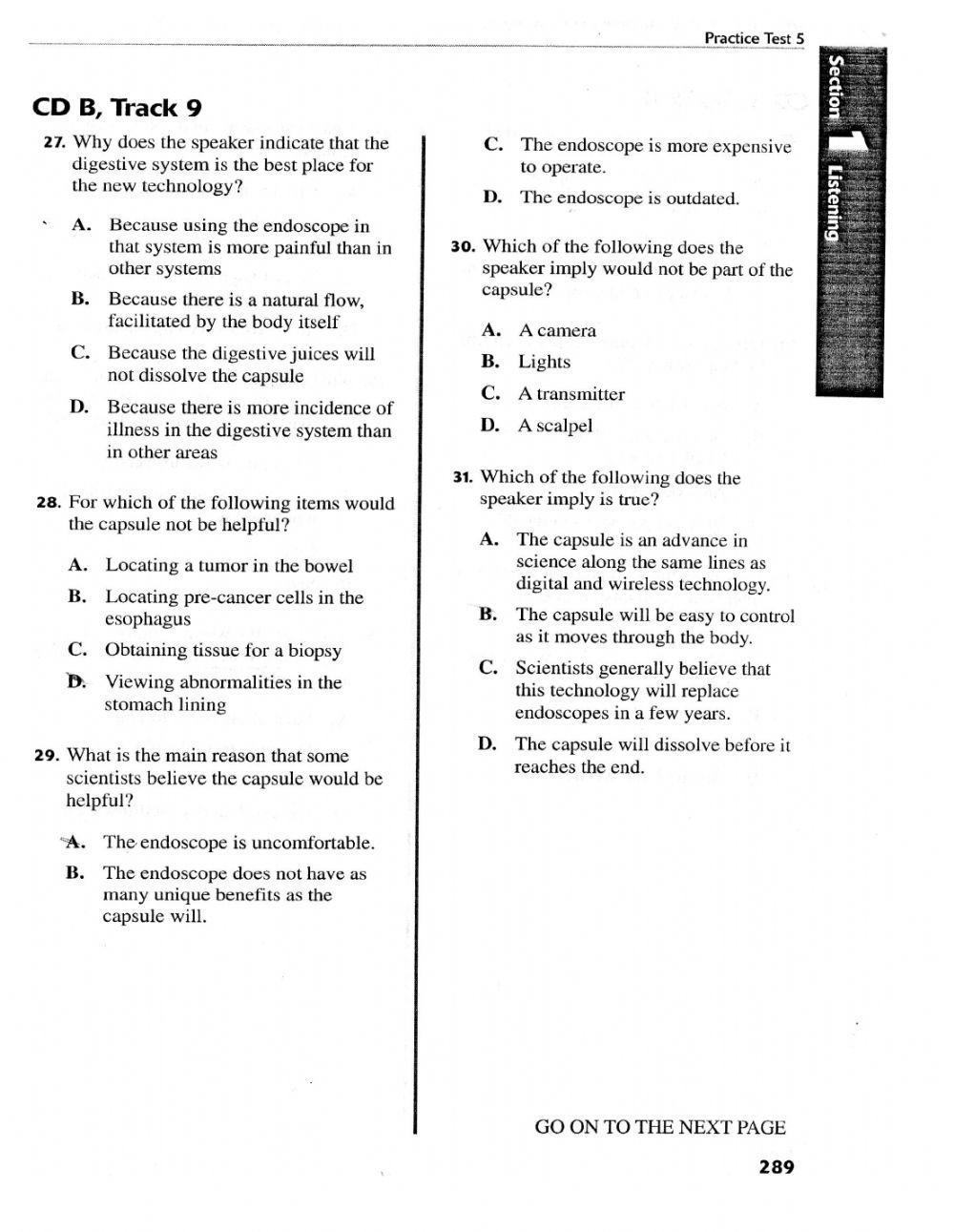 Esli Toefl 2. Listening Section 2020