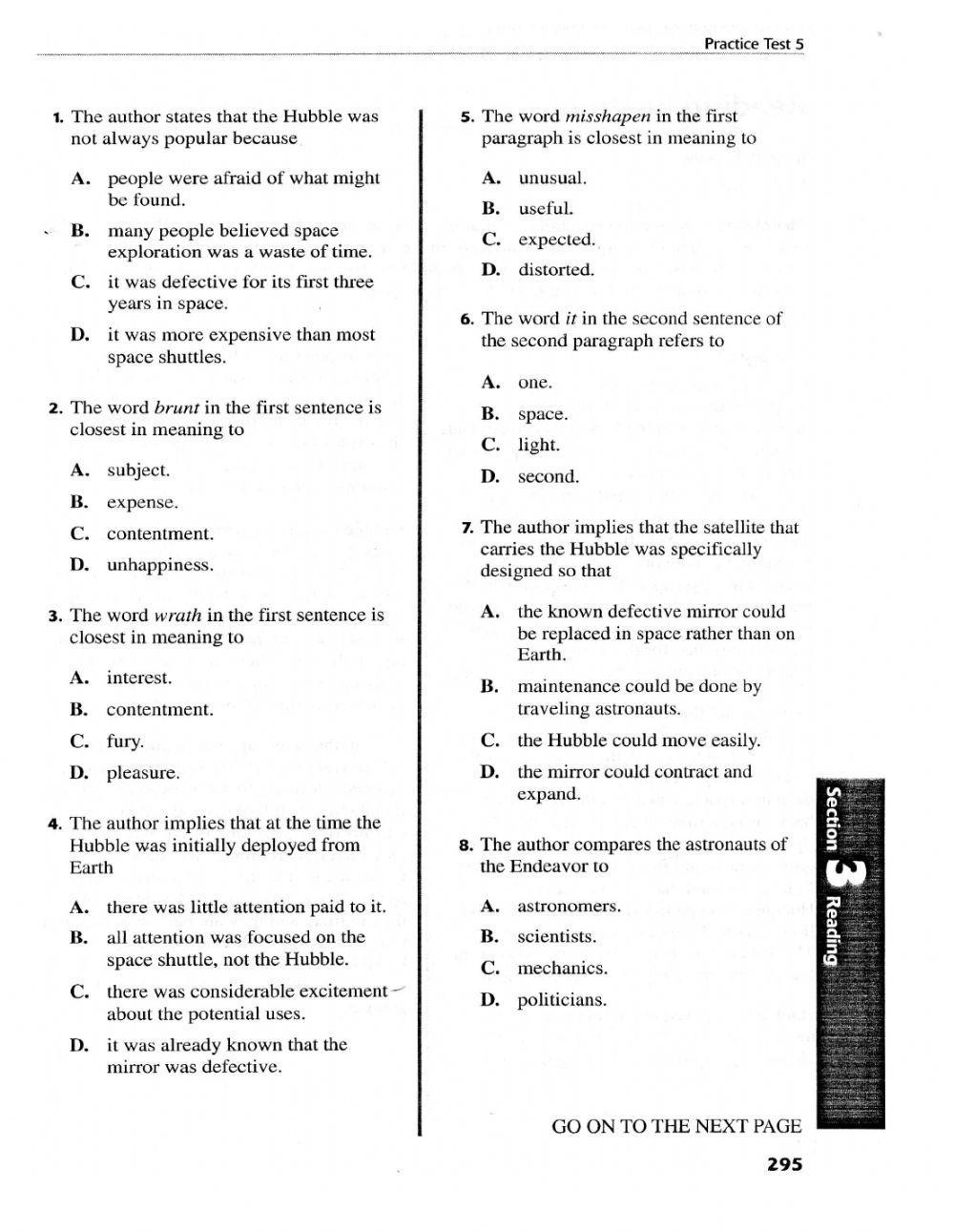 Esli Toefl 2. Reading Section 2020