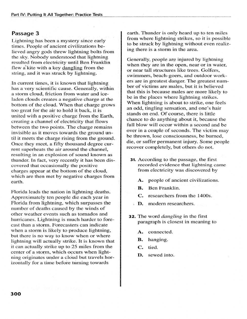 Esli Toefl 2. Reading Section 2020