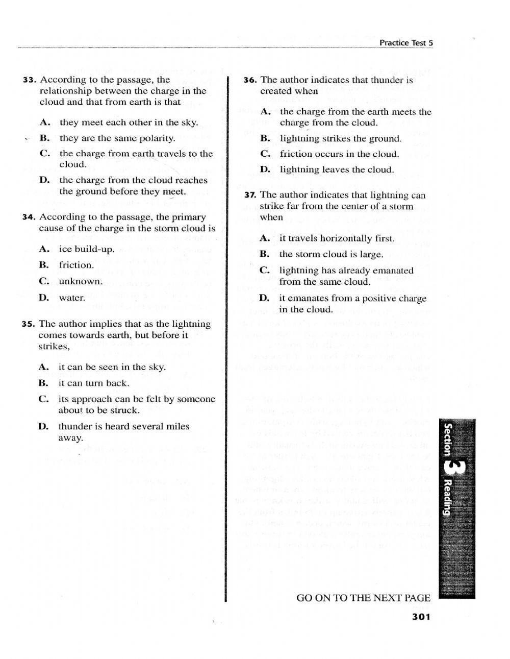 Esli Toefl 2. Reading Section 2020