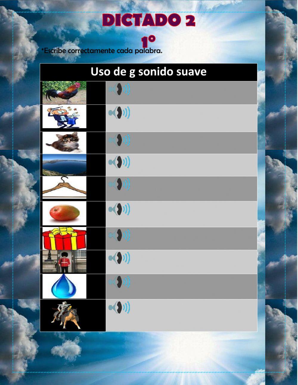 Dictado 2. OCTUBRE PRIMERO