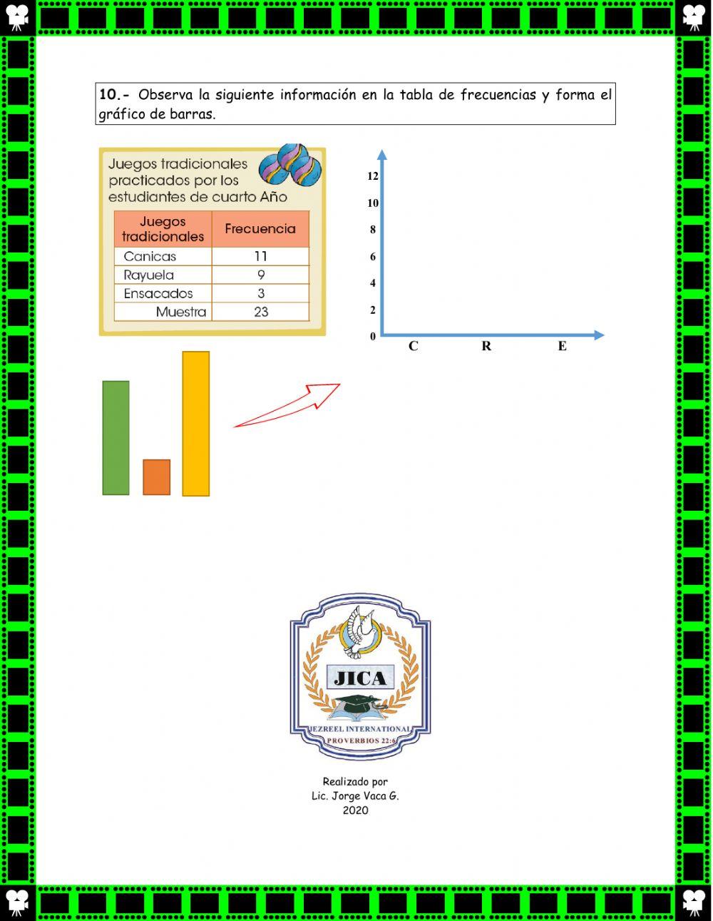 Evaluación Matemática 4to EGB - Parcial 1