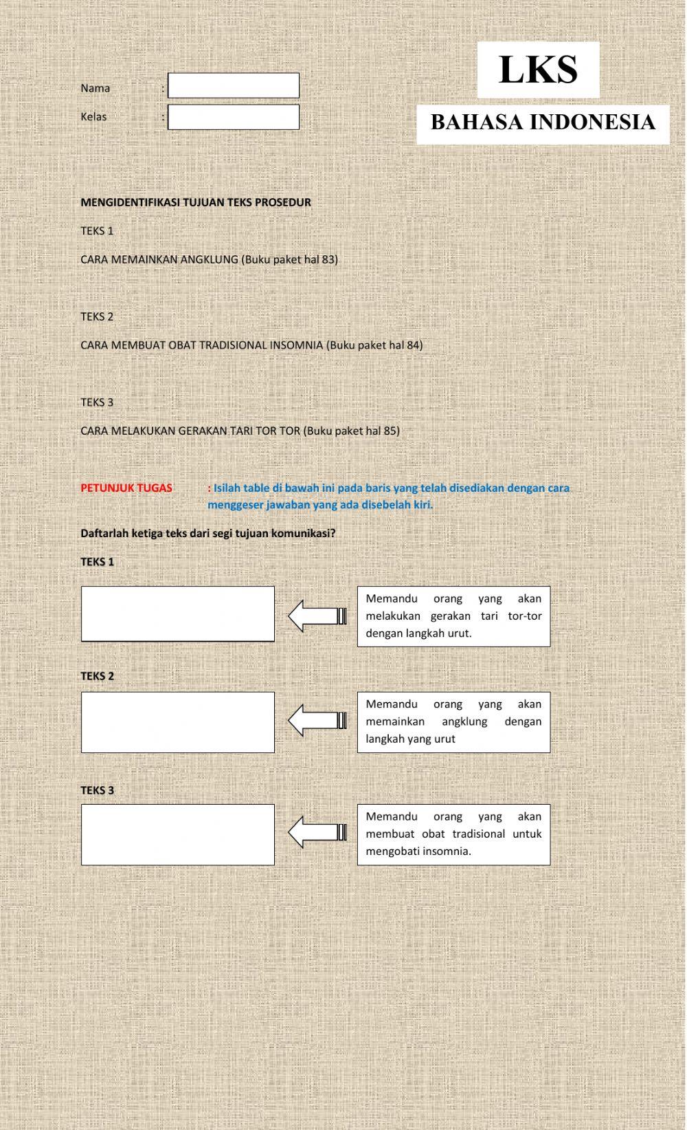 Mengidentifikasi Teks Prosedur