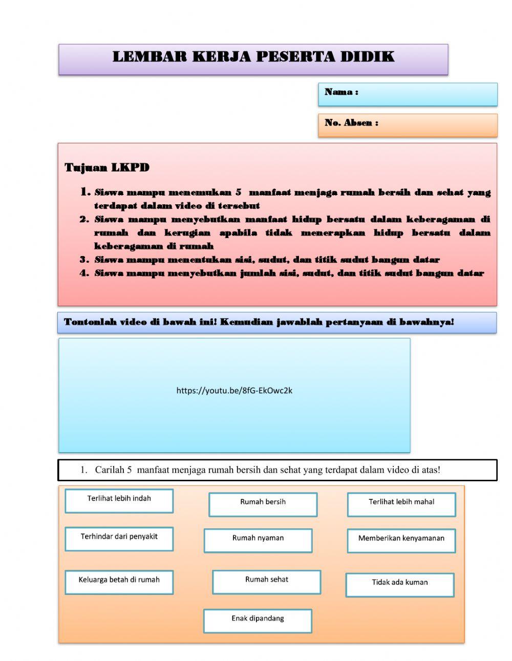 Lkpd daring 3 worksheet | Live Worksheets Lkpd daring 3 worksheet | Live Worksheets