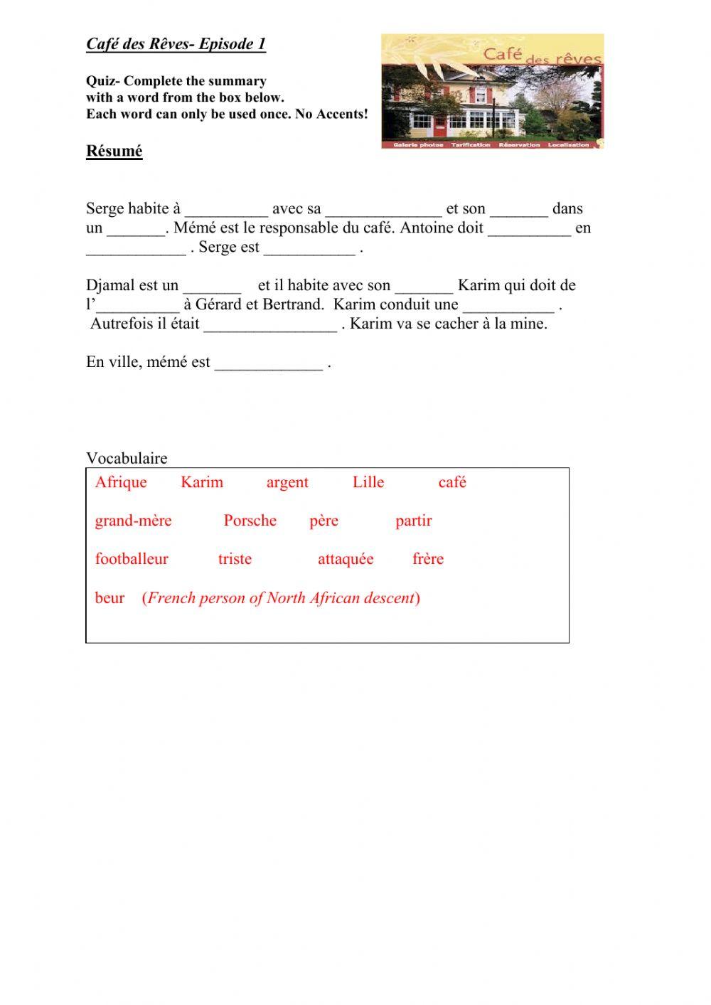 Le Café des Rêves - Test: Episode 1