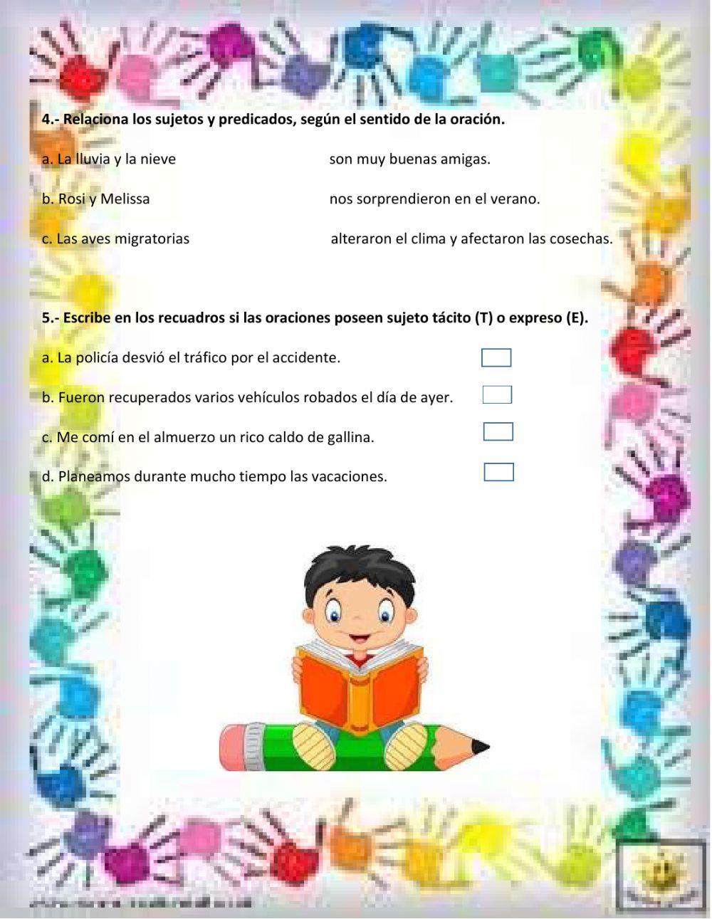 El sujeto: núcleo, clases.