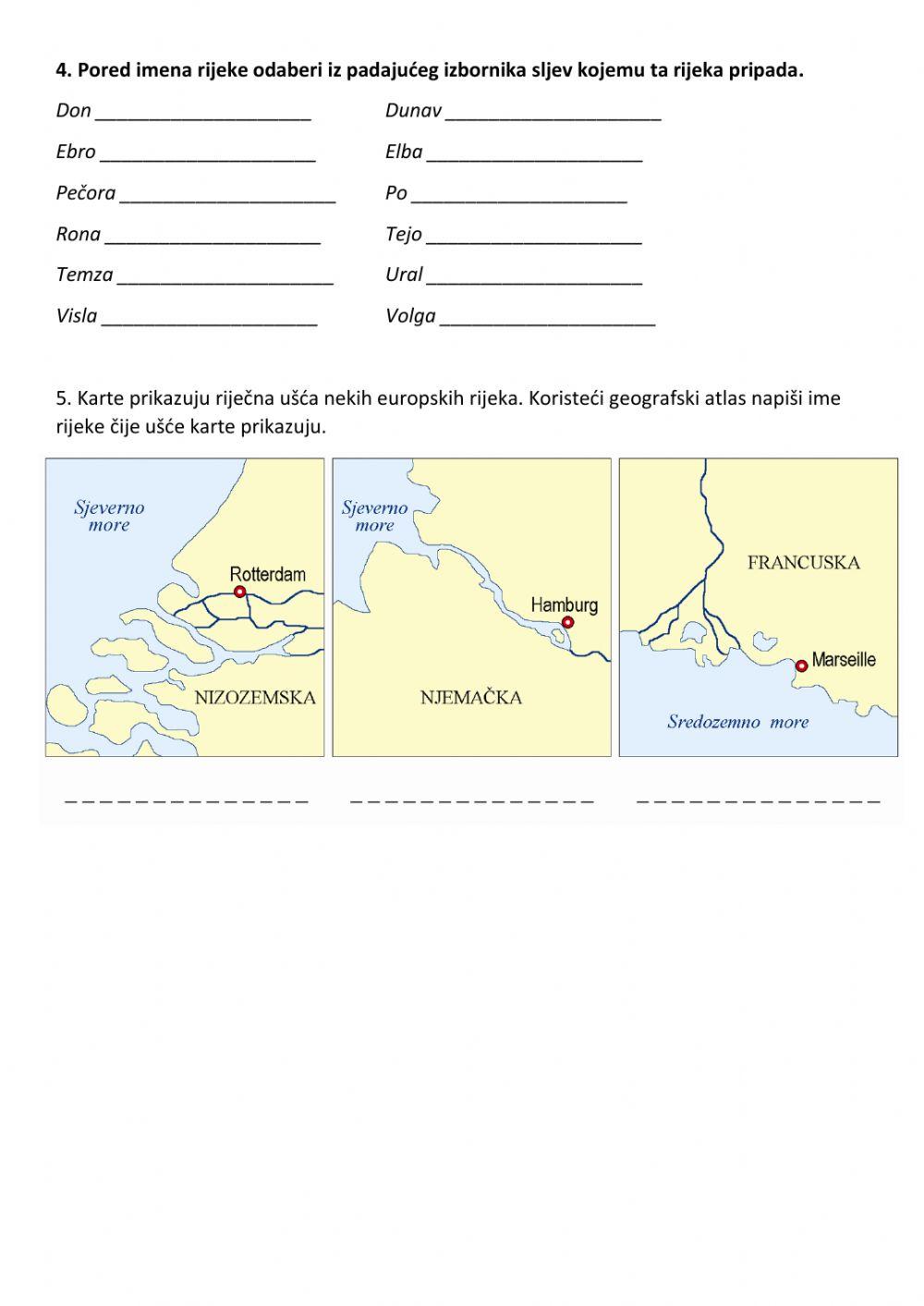 Rijeke i jezera Europe