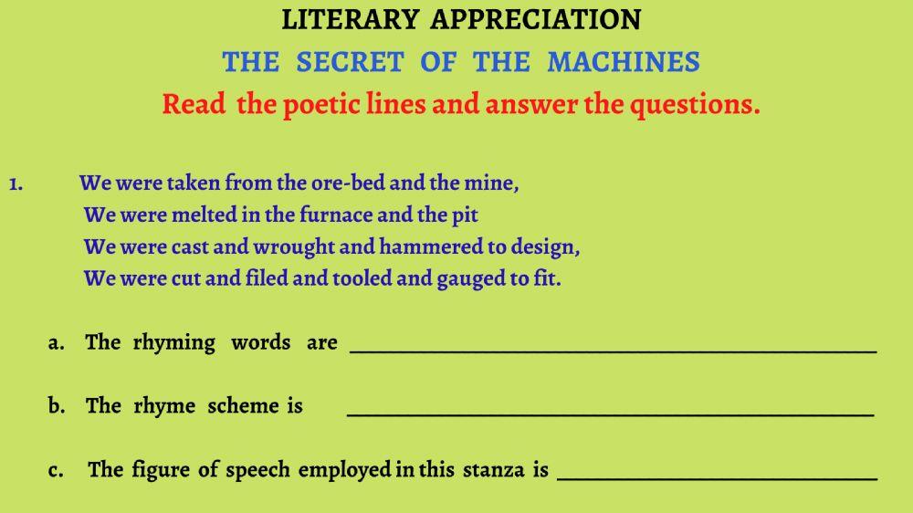 The secret of the machines