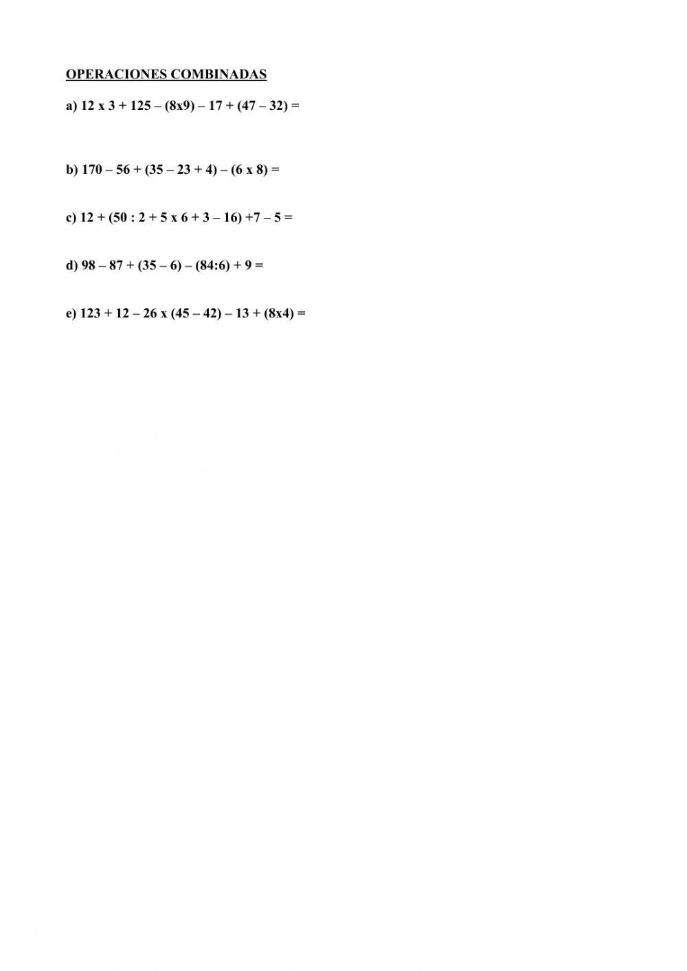 Operaciones combinadas 4