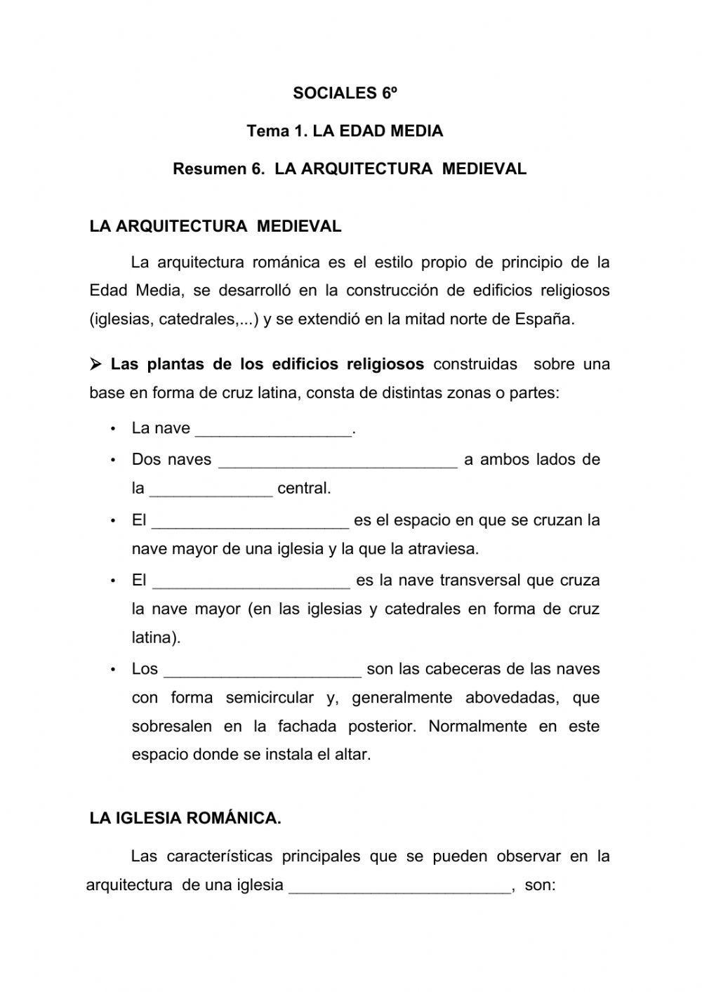 La arquitectura medieval