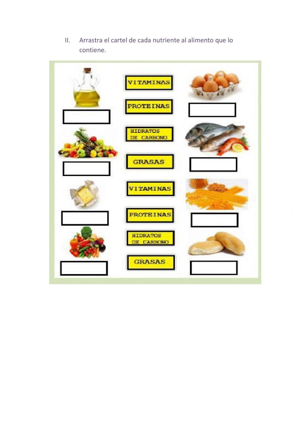 Los alimentos y los nutrientes