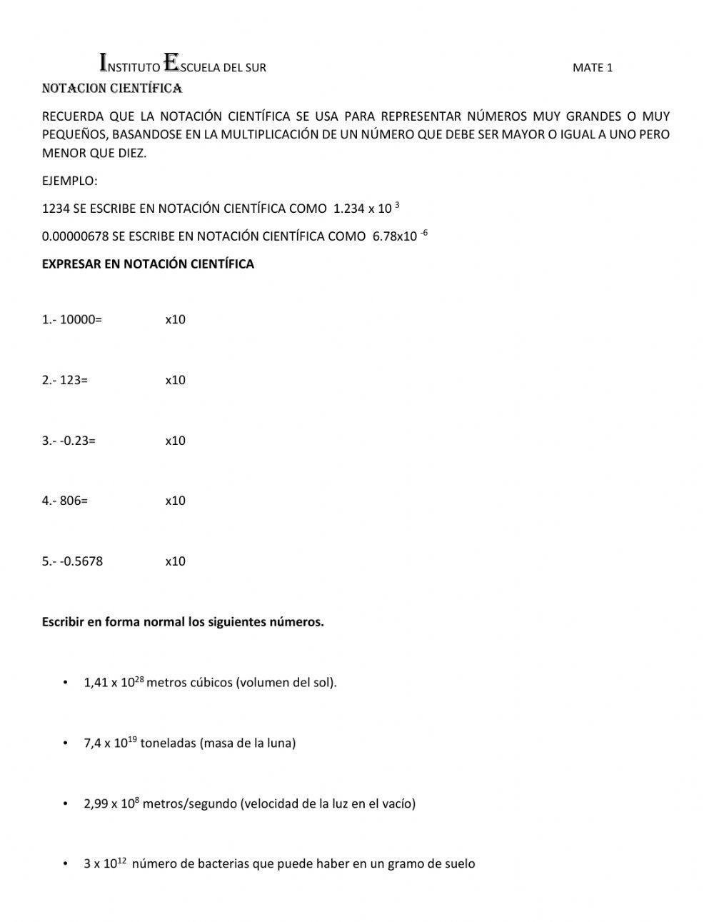 Notación científica