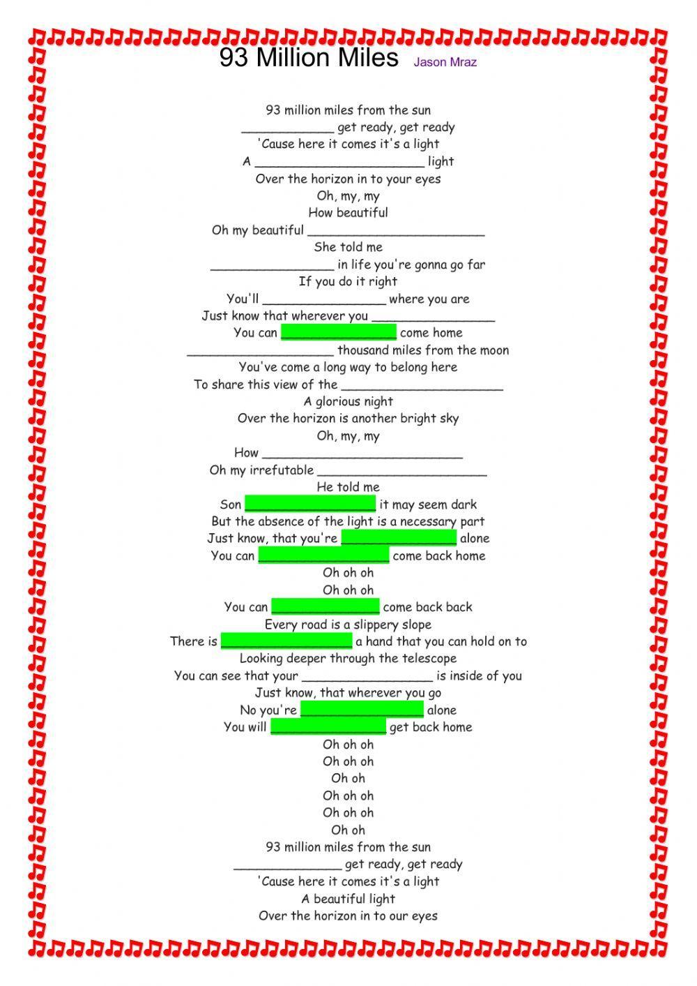 Song- frequency adverbs