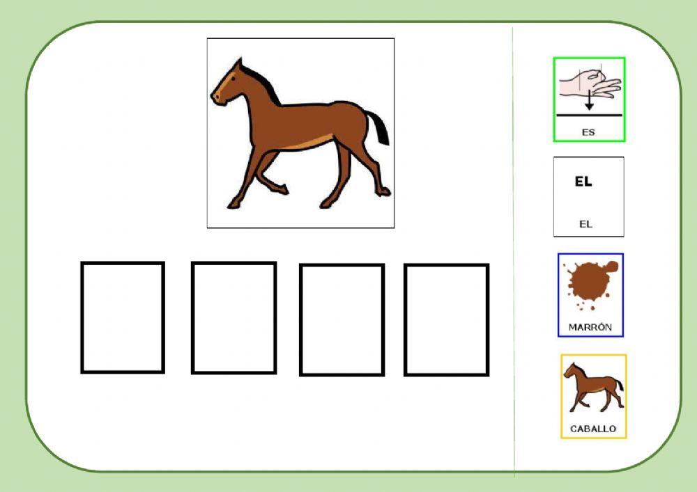 Los animales de la granja: caballo