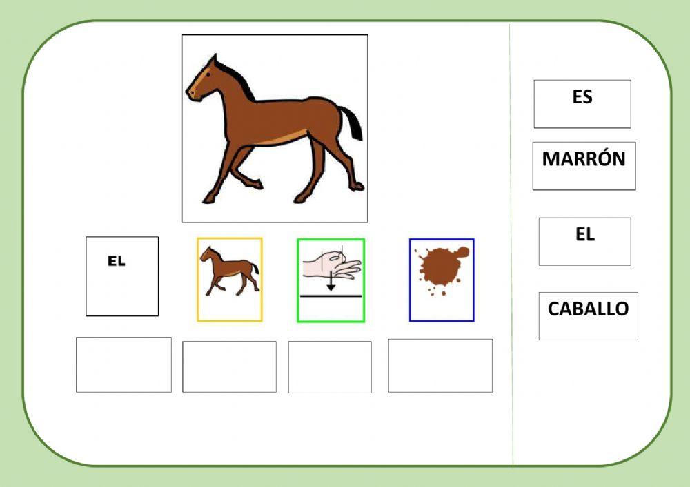 Los animales de la granja: caballo