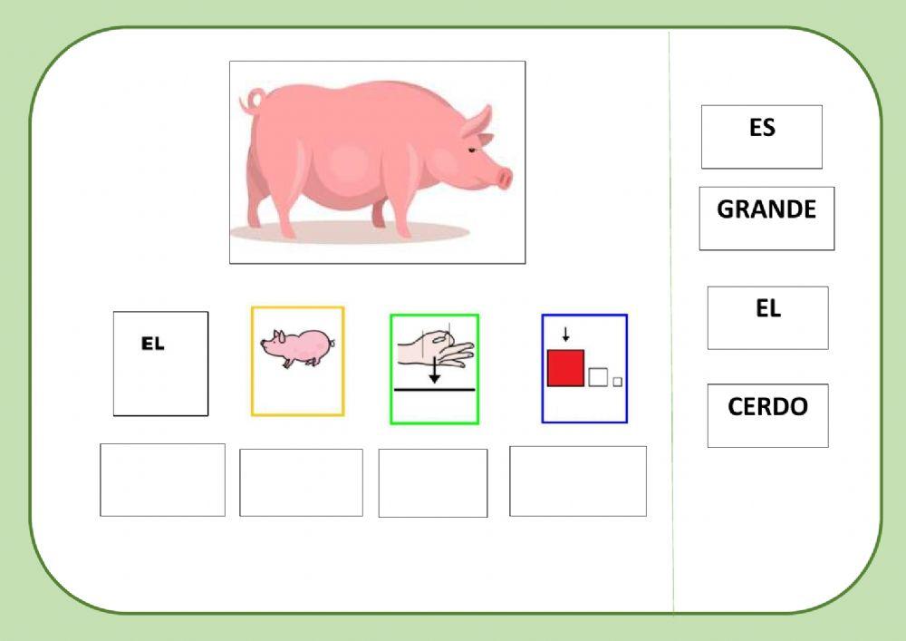 Los animales de la granja: cerdo