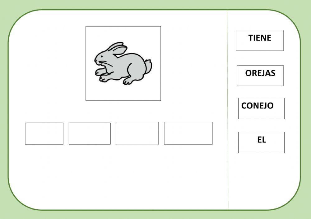 Los animales de la granja: conejo