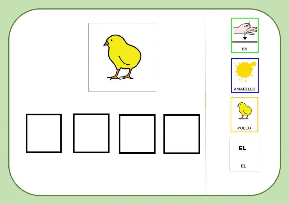 Los animales de la granja: pollo
