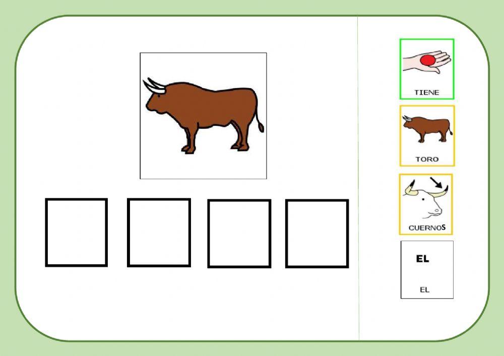 Los animales de la granja: toro