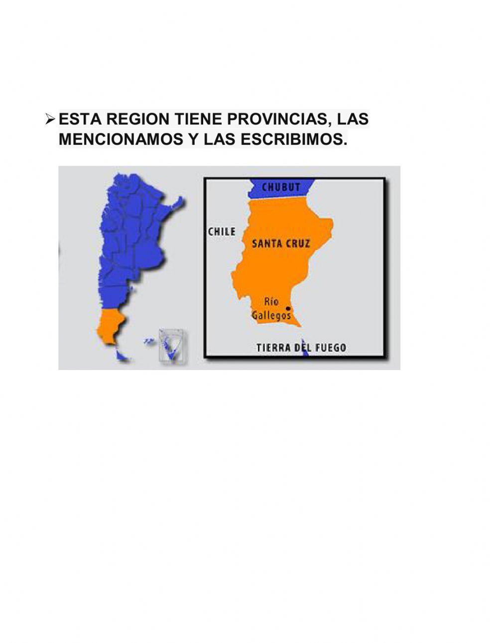 Provincias de la patagonia