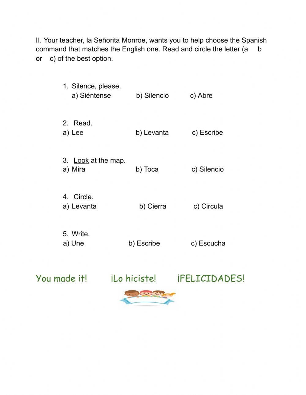 Comandos de la clase