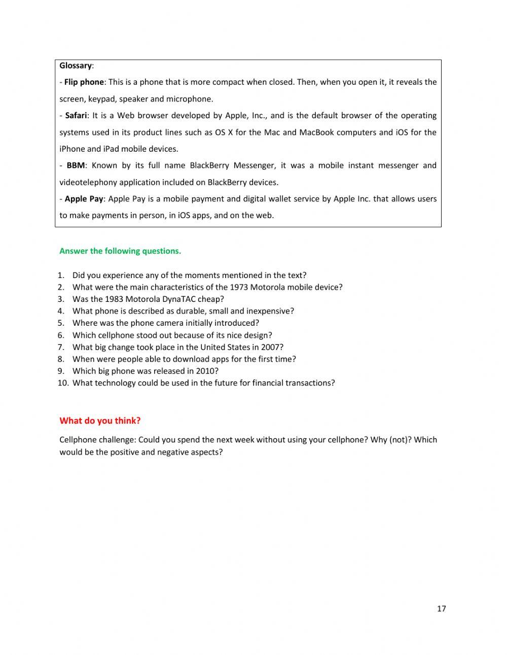 Reading 6  HOW MUCH CELL PHONES HAVE ACTUALLY CHANGED OVER THE YEARS