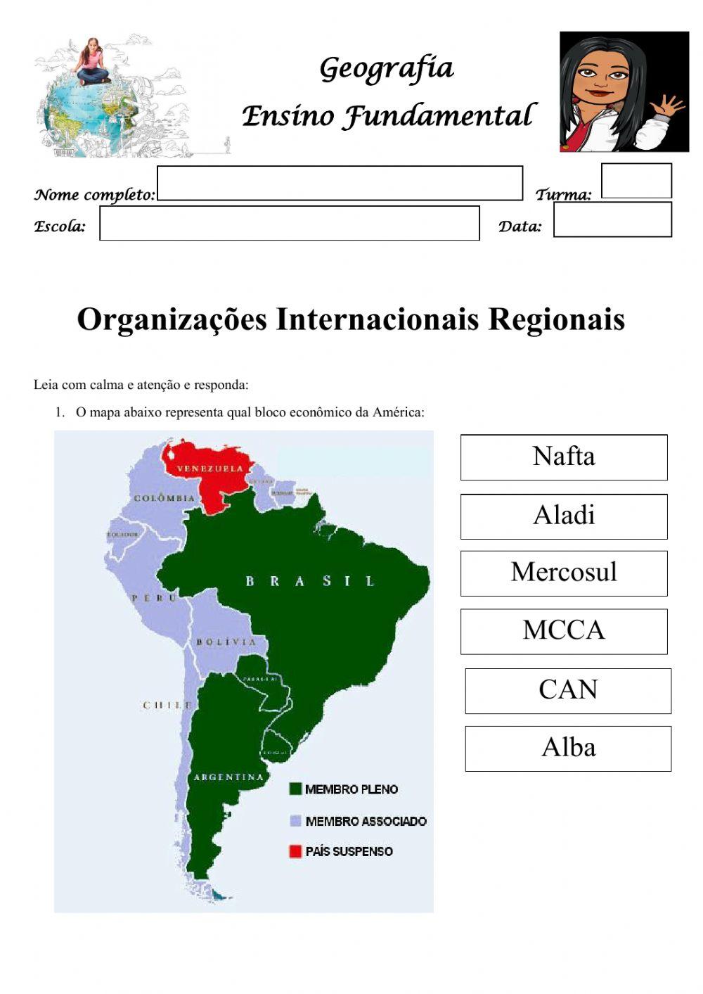 Organizações Internacionais Regionais