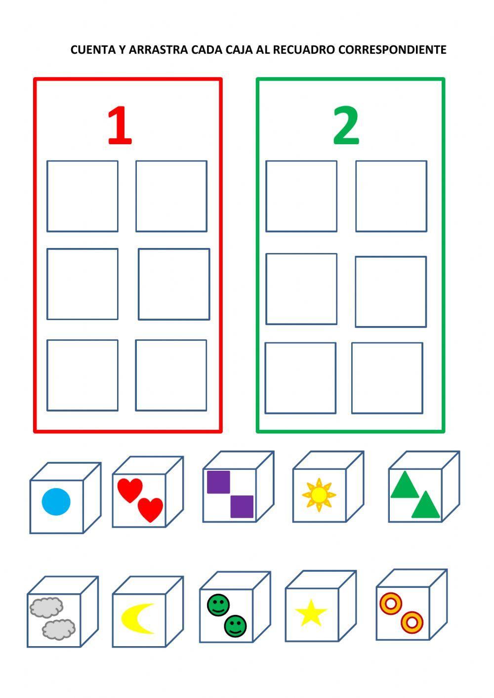 Asocia el número con la cantidad