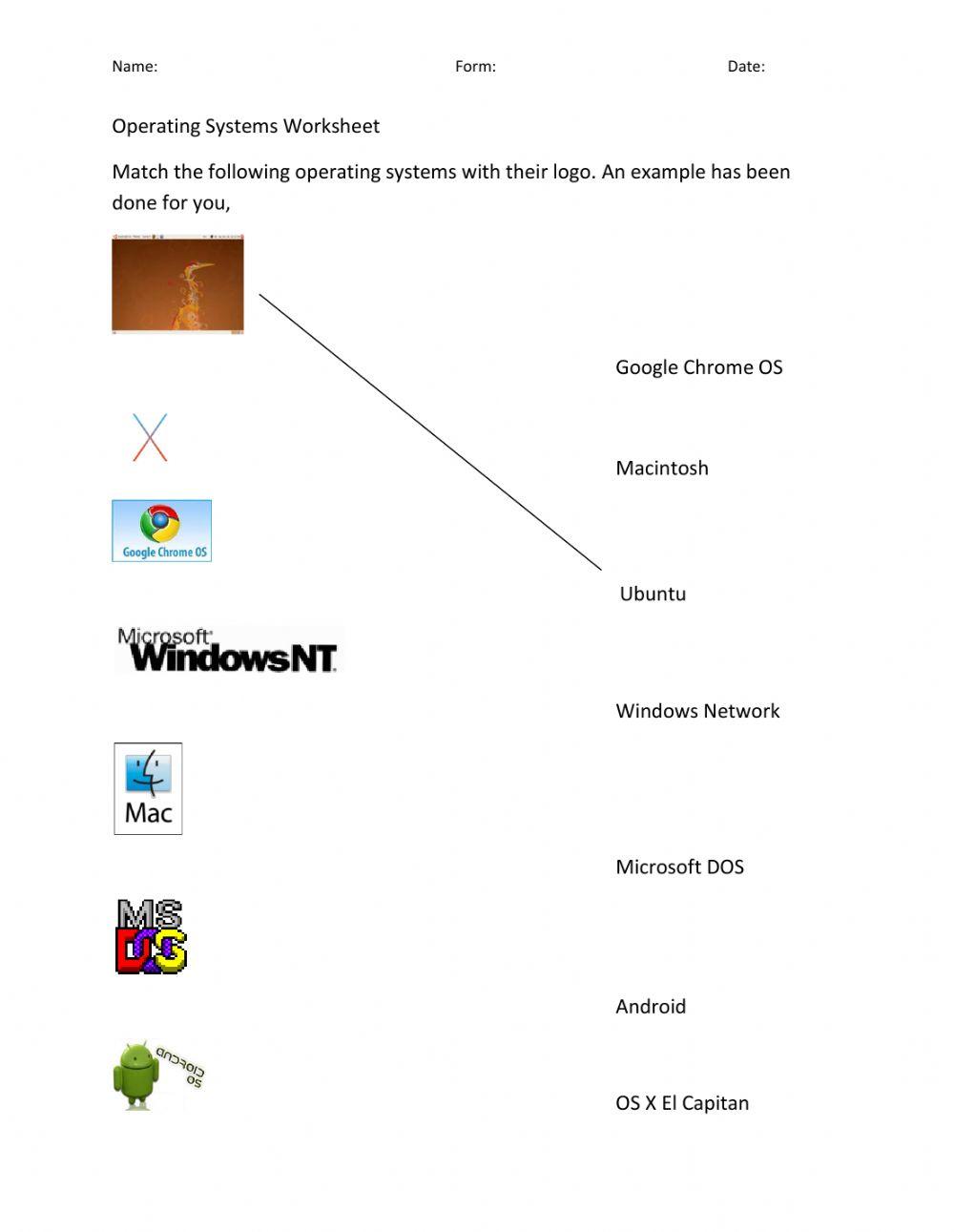 Operating Systems Quiz online exercise for | Live Worksheets