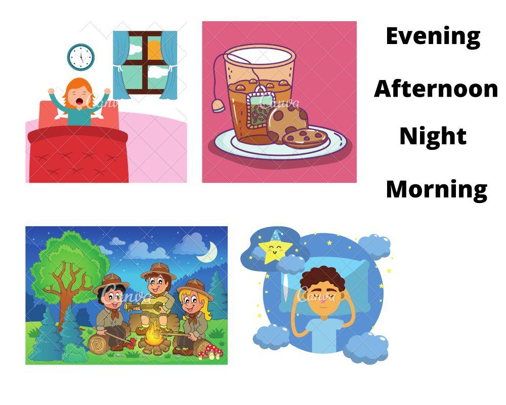Moments of the day - Parts of the day worksheet | Live Worksheets