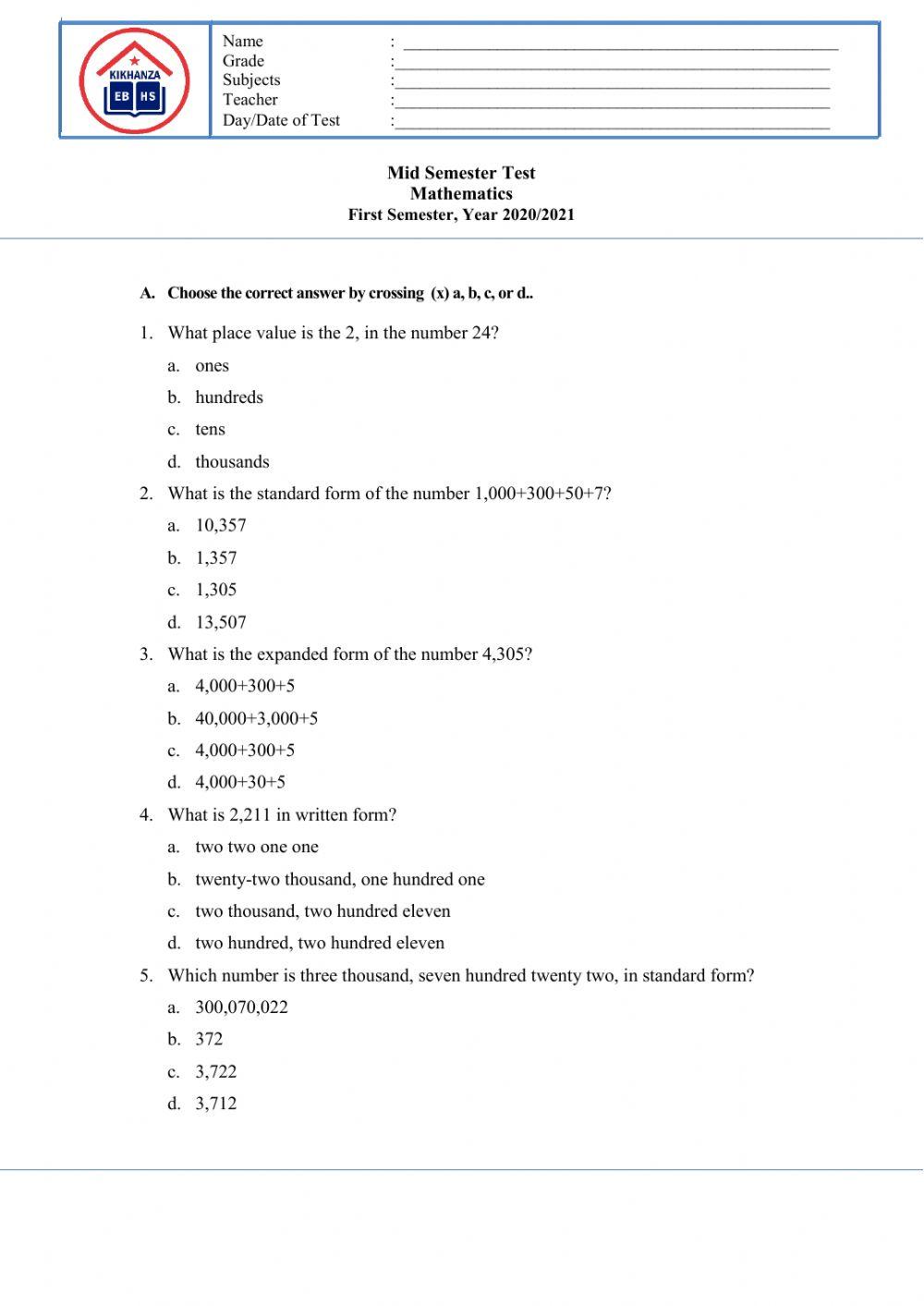 Ujian Tengah Semester