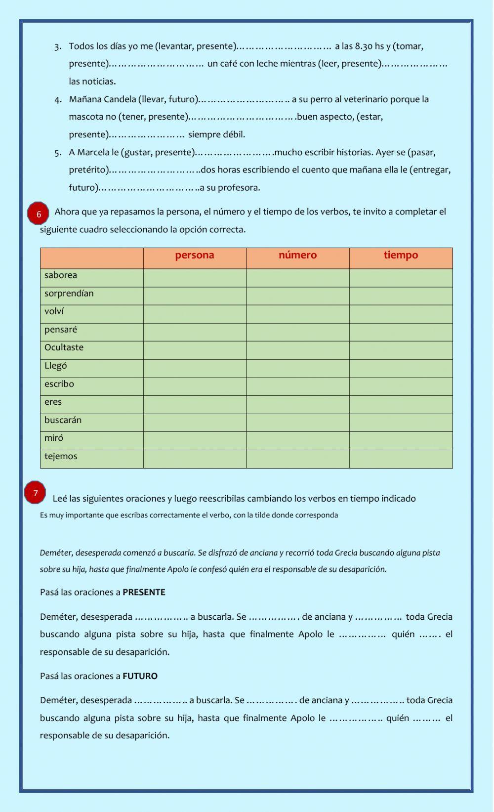 Accidentes del verbo